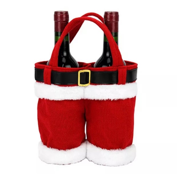 Food Network Other - NEW wine holder Food Network Santa pants double wine bottle caddy
